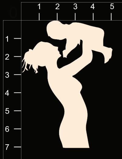 Фигурка из чипборда "Мать и дитя"