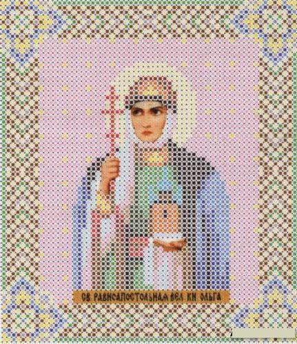 Схема для вышивания бисером Чаривна Мить "Именная икона равноапостольная великая княгиня Ольга", 12х14см