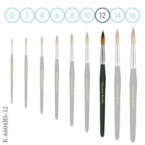 Кисть круглая синтетическая №12 (Черная речка) 