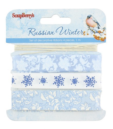 Набор декоративных лент из коллекции "Русская зима" (Scrapberry's) 