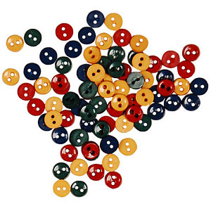 Набор мини-пуговиц "Цвета деревни" (Country), 6 мм, 75 шт.  (Favorite Findings)