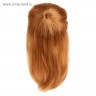 Волосы для кукол (парик), прямые с косичками, d=11-12 см, цвет Каштановый