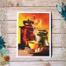 Тканевая карточка из коллекции "Магия кофе" Твой день (ScrapMania)