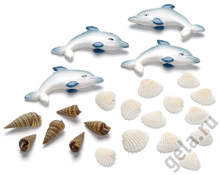 Набор декоративных фигурок "Дельфины", 20 штук (Knorr Prandell)  