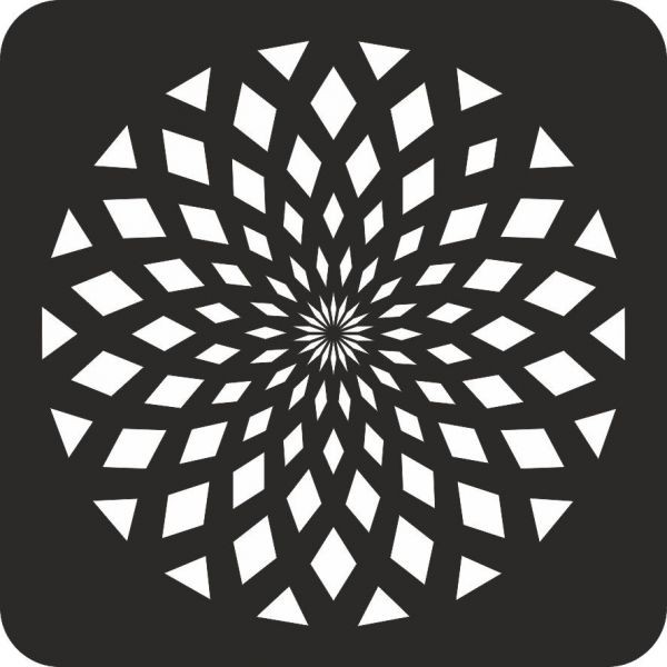 Трафарет пластиковый 15*15 см "Круг" (byMamaYaga)