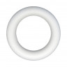 Заготовка для декора "Венок", кольцо объемное 30 см, пенополистирол (пенопласт) белый, 1 шт. 