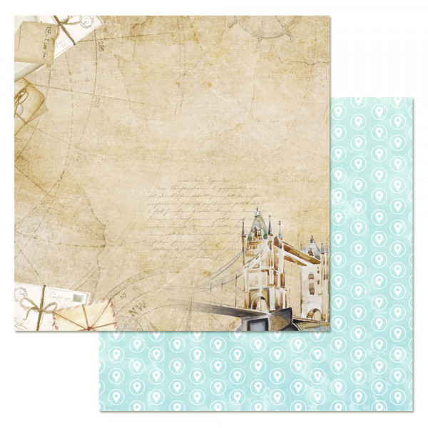 Бумага из коллекции "Путеводитель" Лондонский мост (ScrapMania)