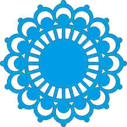 Салфетка ажурная №104, диаметр 14 см, цвет Белый, 1 шт.