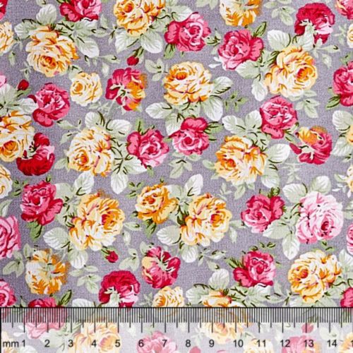 Отрез ткани из серии "Цветочные мотивы", дизайн 4, цвет 1, 100% хлопок, 50*50 см (Hobby&You) 