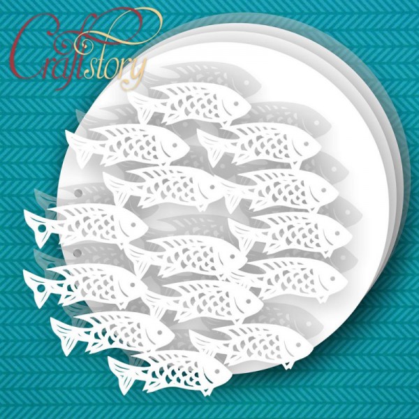 Заготовка для альбома "Стая рыбок" (Craftstory, Россия)