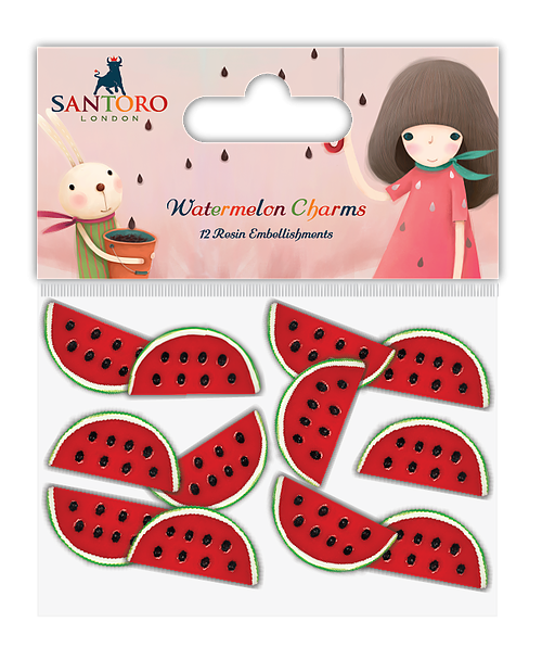 Декоративное украшение "Долька арбуза" из коллекции Santoro Kori Kumi, 1 шт. (Docrafts)