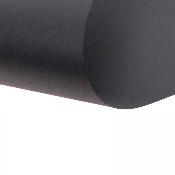 Картон дизайнерский, цвет Черный, Negro, 185 г/м2, размер по выбору  (Fabriano)