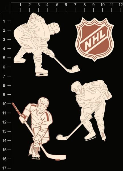 Набор чипборда "Хоккей", А6 (By Mama Yaga, Россия)