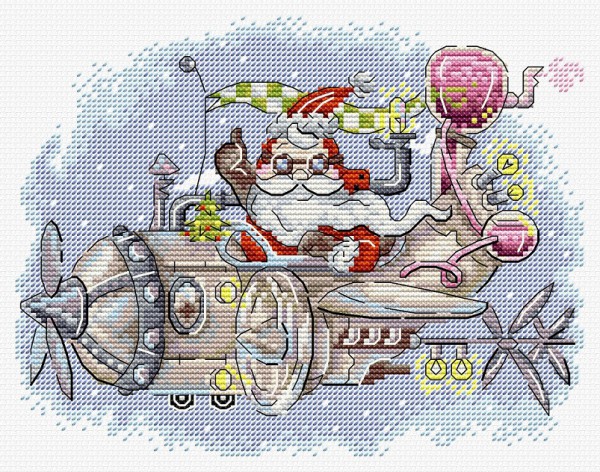 Набор для вышивки на канве Aida "Весёлый полёт" (М.П. Студия, "Жар-птица")