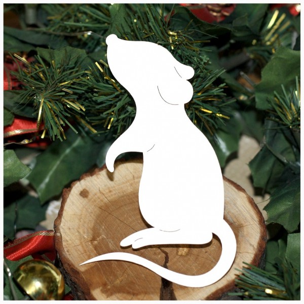 Фигурка из чипборда "Силуэт мышки", размер в ассортименте (Россия)