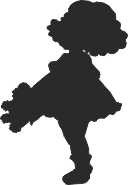 Фигурка из чипборда "Девочка с игрушкой", коллекция "Дети" (By Mama Yaga, Россия) 