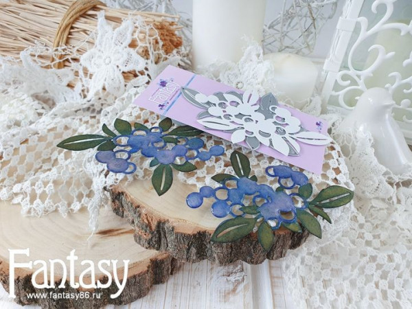 Нож для вырубки "Ветка черники" #1454 (Fantasy, Россия) 