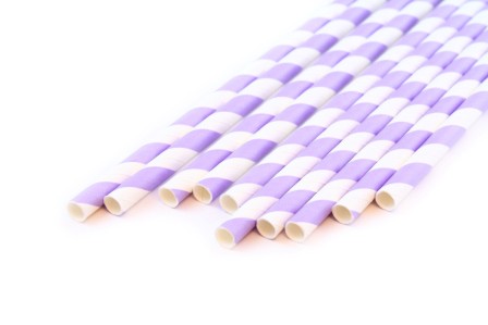 Набор бумажных трубочек для напитков, принт Завиток сиреневый, 10 шт. (Dolce Arti)