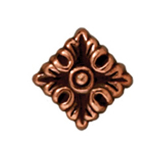 Бусина TierraCast LUNA, 8х8 мм, античная медь, 1 шт.