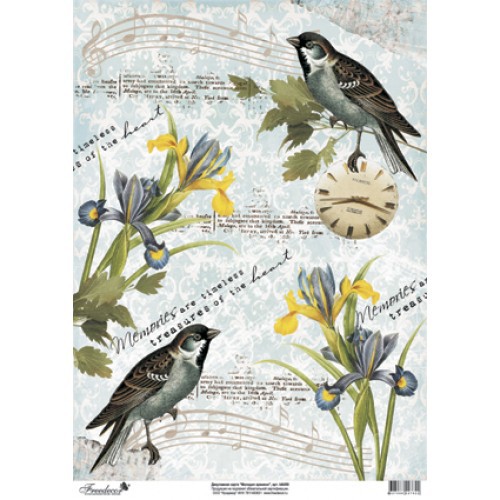 Декупажная карта А3 "Мелодия времени" (Freedecor)