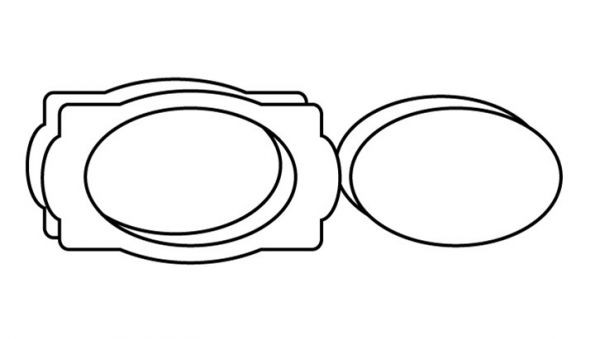 Набор акриловых рамочек и овалов, 4 штуки (Clearscraps)