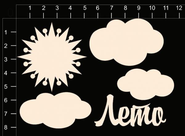 Набор чипборда "Лето" (By Mama Yaga, Россия) 