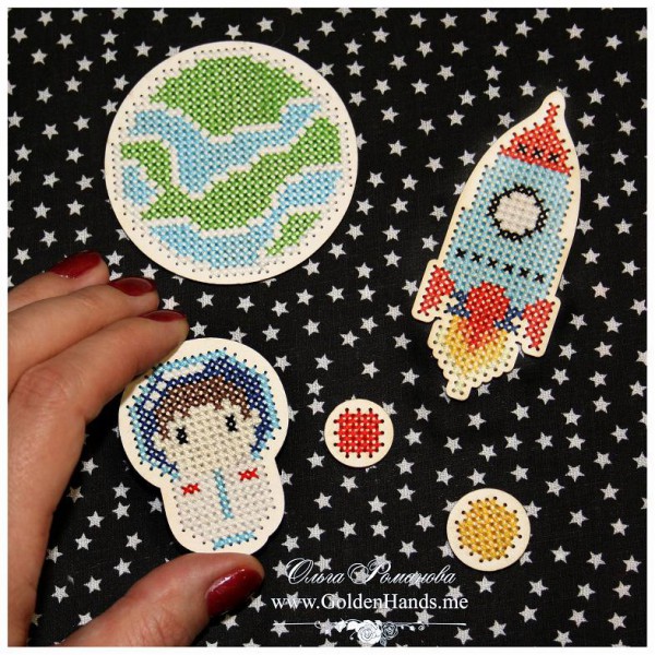 Заготовка для вышивки из чипборда Космос, набор