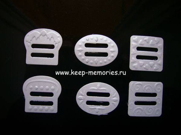 Набор вырубных изделий "Пряжки белые"