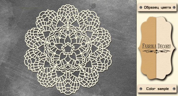Набор двустороннего чипборда "Ажурная салфетка" #1 (Фабрика декору, Украина)