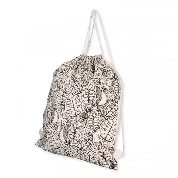 Сумка спортивная для творческого оформления в технике раскраска-антистресс "Листья", 37*44 см (Efco)