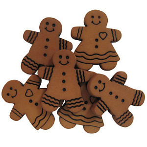 Набор декоративных элементов "Имбирный человечек", 6 шт. (Favorite Findings)