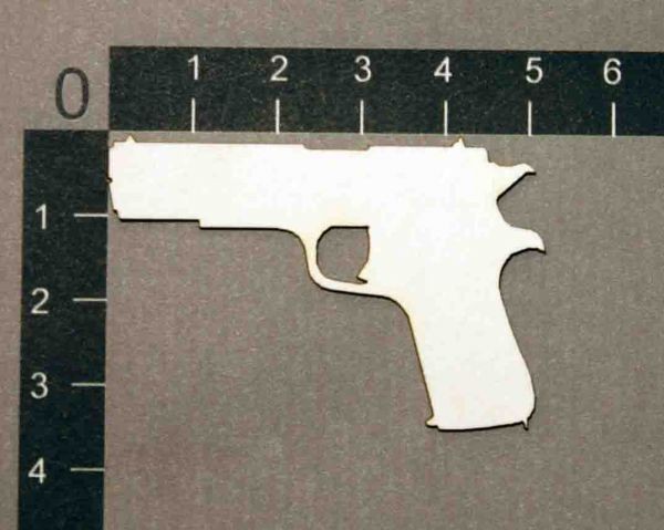 Фигурка из чипборда "Пистолет" из коллекции Мужские игрушки (byMamaYaga)