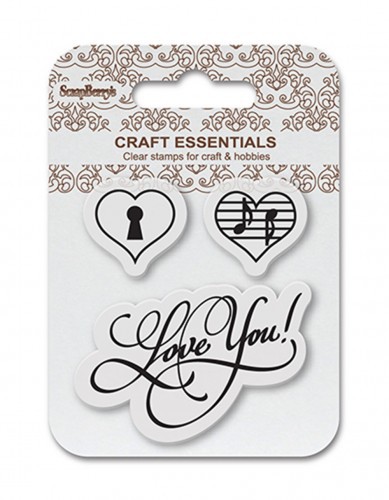 Набор прозрачных штампов "Love you" (Scrapberry's)