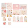 Набор карточек и высечек для творчества из коллекции "Букет невесты", с розовым фольгированием, 16 шт. (АртУзор)
