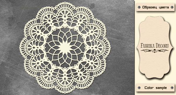 Набор двустороннего чипборда "Ажурная салфетка" #2 (Фабрика декору, Украина)
