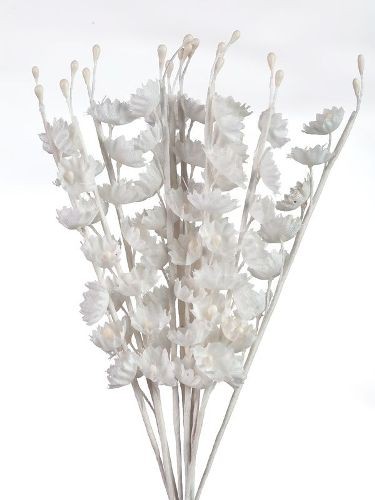 Набор колокольчиков на веточках, цвет Белый, 10 шт (Hobby & You)  