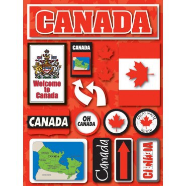 Набор многослойных стикеров "Канада" (Canada) из коллекции Jet Setters (Reminisce) 