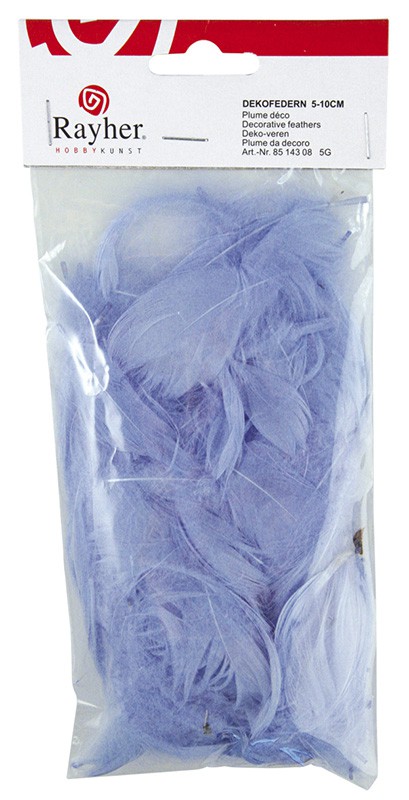 Перья декоративные 5-10 см, 5 г,  цвет Голубой (Rayher)  