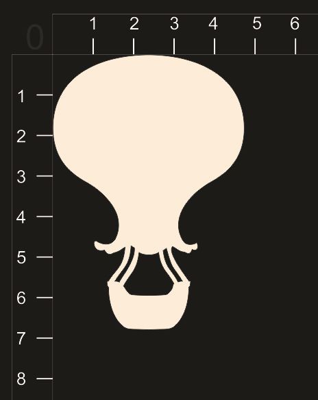 Фигура из чипборда "Воздушный шар 2" (By Mama Yaga, Россия)
