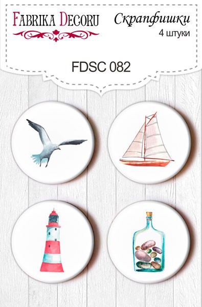 Набор скрап-фишек #82, 4 штуки (Фабрика декору, Украина)