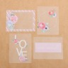 Набор ацетатных карточек из коллекции "Букет невесты", с розовым фольгированием, 8 шт. (АртУзор)