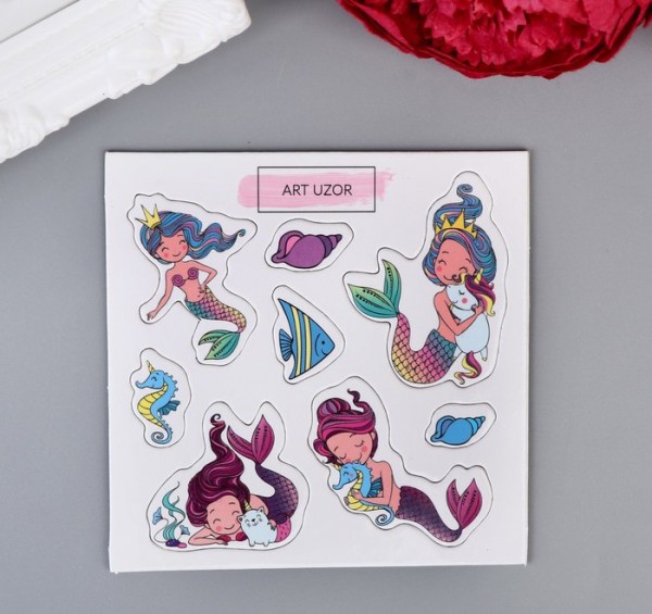 Набор высечек из чипборда "Русалочка", 10*10 см (АртУзор)