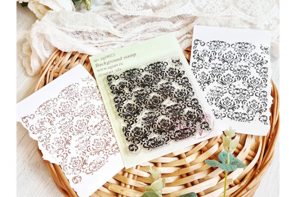 Штамп фоновый "Дамаск" 93*83 мм (AgiArt) 