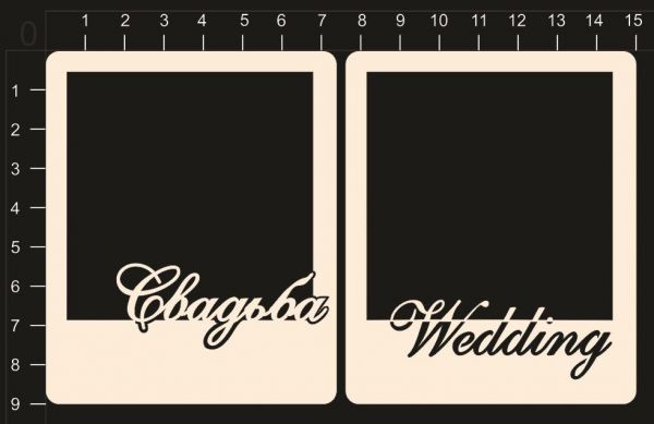 Набор фигур из чипборда "Свадьба-Wedding" из коллекции Полароид