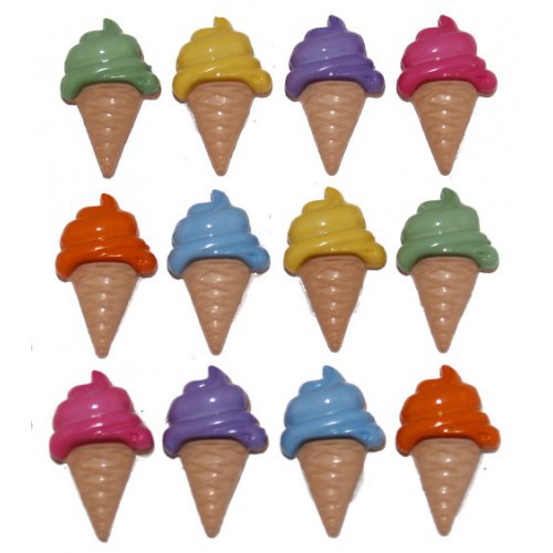 Набор тематических пуговиц "Мороженое" (Two Scoops) (Dress It Up)