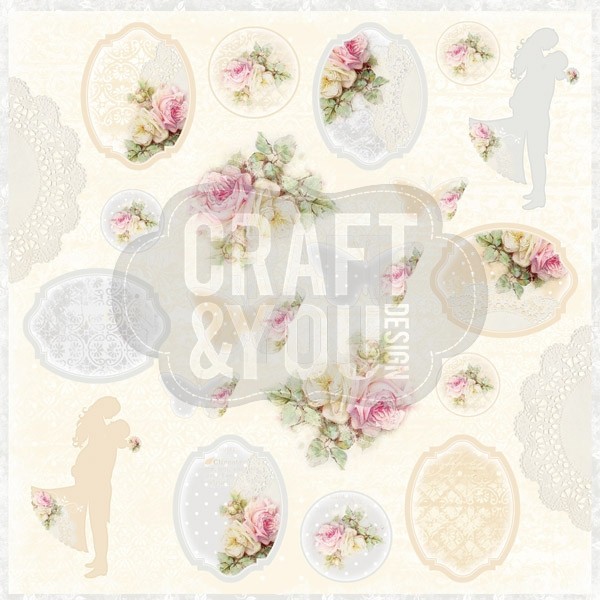 Бумага из коллекции My Wedding #7  (Craft&Youdesign)