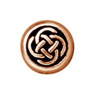 Бусина TierraCast Кельтская, 7х7 мм, античная медь, 1 шт. 