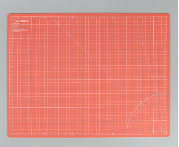 Мат (коврик) для резки 60х45 см (формат А2), цвет Оранжевый (Aurora)