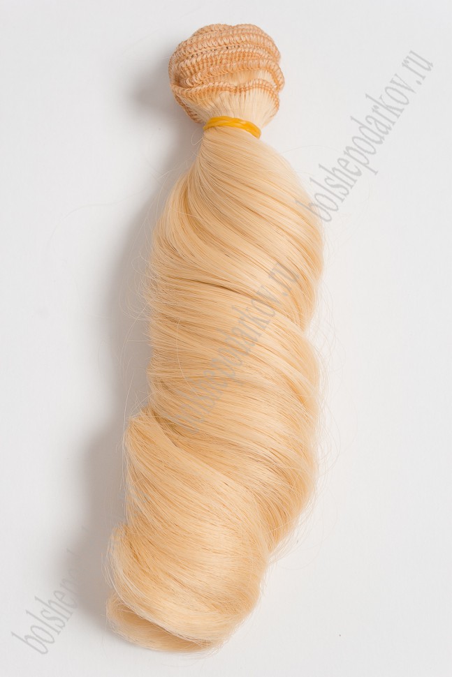 Трессы локоны "Premium", длина 19 см, ширина 100см, 1 шт., цвет Светлый блондин