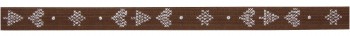 Лента декоративная "Зимнее путешествие", 15 мм, цвет Коричневый/Белый, 1 метр (Rayher)